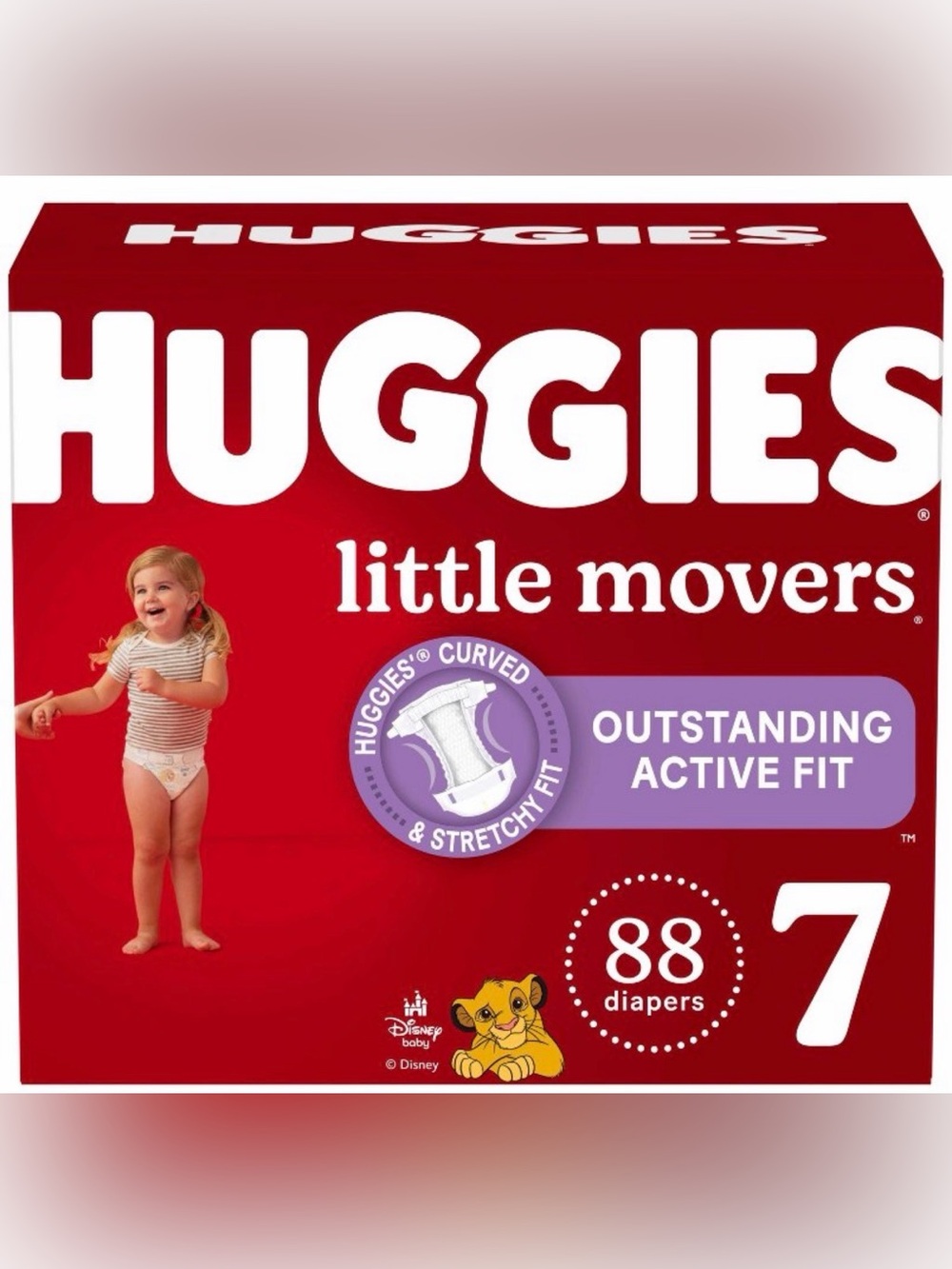 Huggies Little Movers 88 count Size 7 NEW
